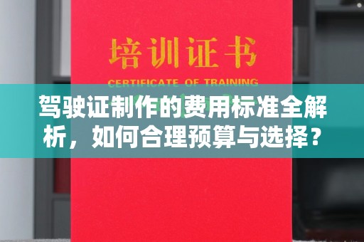 始兴驾驶证制作的费用标准全解析，如何合理预算与选择？